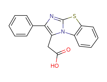 Molecular Structure of 121060-47-7 (2-Phenylimidazo<2,1-b>benzothiazole-3-acetic acid)