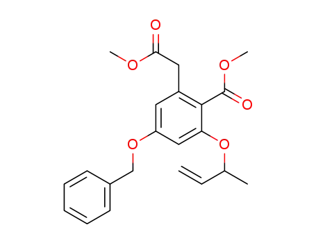 methyl 2-(methoxycarbonyl)methyl-4-benzyloxy-6-(but-3-en-2-yloxy)benzoate