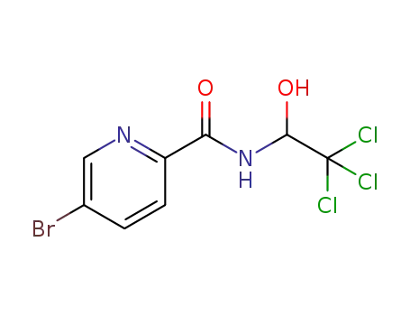 Molecular Structure of 1265593-67-6 (5-bromo-N-(2,2,2-trichloro-1-hydroxyethyl)picolinamide)