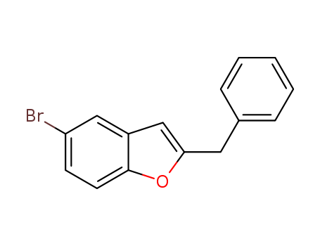 Molecular Structure of 59931-51-0 (Benzofuran, 5-bromo-2-(phenylmethyl)-)