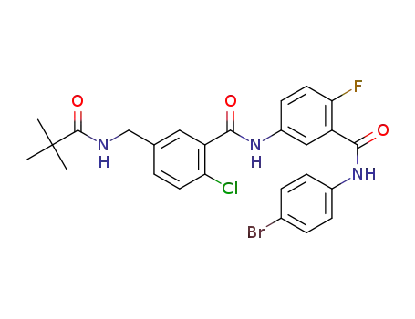 N-[4-fluoro-3-(4-bromophenyl)aminocarbonyl-phenyl]-2-chloro-5-(tert-butylcarbonylamino)methyl-benzamide