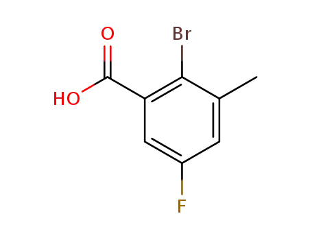 Molecular Structure of 1319196-92-3 (2-bromo-5-fluoro-3-methylbenzoic acid)