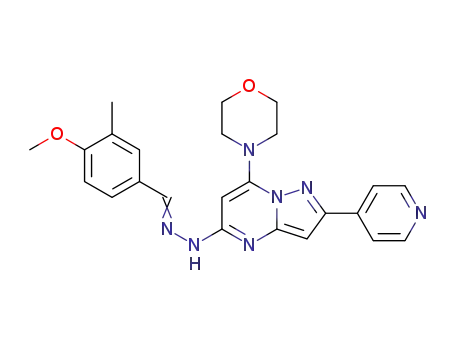 N-(4-methoxy-3-methyl-benzylidene)-N'-(7-morpholin-4-yl-2-pyridin-4-yl-pyrazolo[1,5-a]pyrimidin-5-yl)-hydrazine