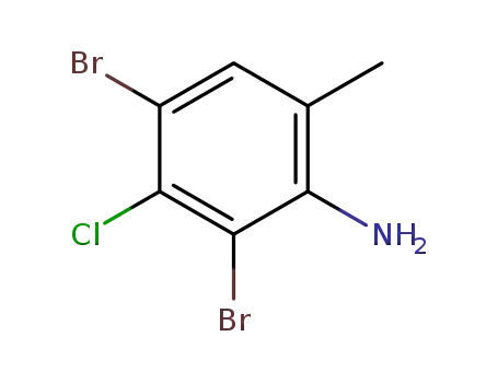 Molecular Structure of 89794-16-1 (2-Amino-4-chloro-3,5-dibromotoluene)