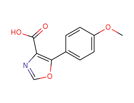 Molecular Structure of 89205-07-2 (5-(4-METHOXYPHENYL)-1,3-OXAZOLE-4-CARBOXYLIC ACID)