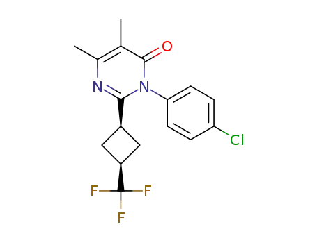 3-(4-chlorophenyl)-5,6-dimethyl-2-[cis-3-(trifluoromethyl)cyclobutyl]pyrimidin-4(3H)-one