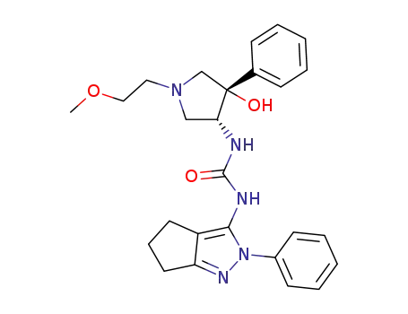 1-((3R,4S)-4-hydroxy-1-(2-methoxyethyl)-4-phenylpyrrolidin-3-yl)-3-(2-phenyl-2,4,5,6-tetrahydrocyclopent[c]pyrazol-3-yl)urea