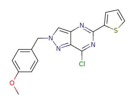 7-chloro-2-(4-methoxybenzyl)-5-(thiophen-2-yl)-2H-pyrazolo[4,3-d]pyrimidine