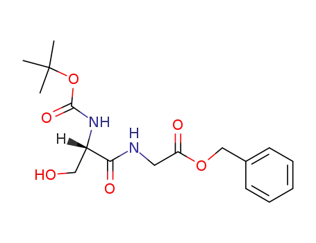 Molecular Structure of 16946-91-1 (Glycine, N-[N-[(1,1-dimethylethoxy)carbonyl]-L-seryl]-, phenylmethyl
ester)