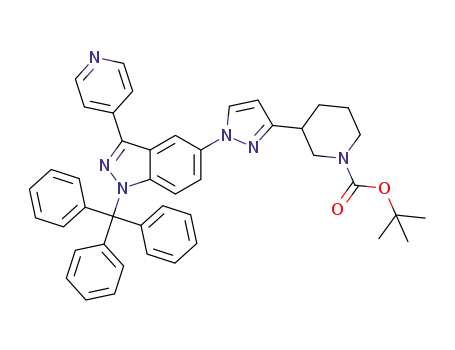 tert-butyl 3-(1-(3-(pyridin-4-yl)-1-trityl-1H-indazol-5-yl)-1H-pyrazol-3-yl)piperidine-1-carboxylate