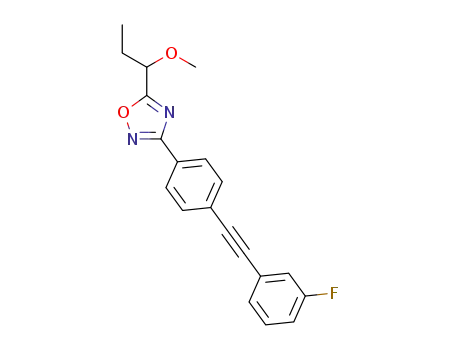 3-(4-((3-fluorophenyl)ethynyl)phenyl)-5-(1-methoxypropyl)-1,2,4-oxadiazole