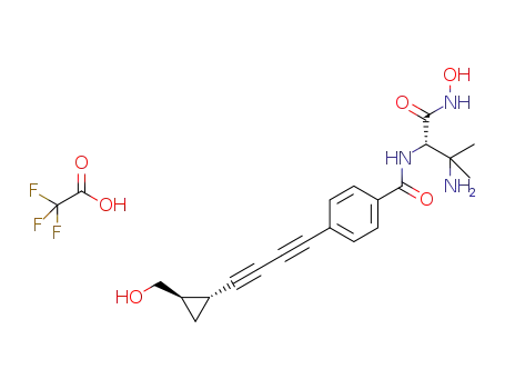 N-((S)-3-amino-1-(hydroxyamino)-3-methyl-1-oxobutan-2-yl)-4-(((1R,2R)-2-(hydroxymethyl)cyclopropyl)buta-1,3-diyn-1-yl)benzamide trifluoroacetate