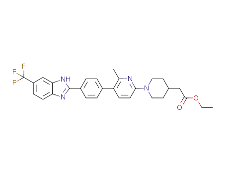ethyl [1-(6-methyl-5-{4-[6-(trifluoromethyl)-1H-benzimidazol-2-yl-]phenyl}pyridin-2-yl)piperidin-4-yl]acetate