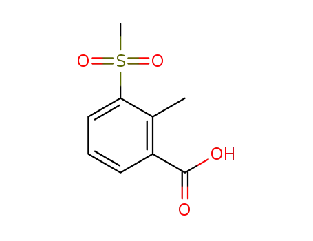 Molecular Structure of 1186663-49-9 (2-Methyl-3-(methylsulfonyl)benzoic Acid)