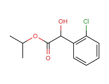Molecular Structure of 100126-95-2 (Benzeneacetic acid, 2-chloro-a-hydroxy-, 1-methylethyl ester)