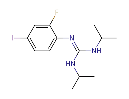 Molecular Structure of 1436412-58-6 (2-(2-fluoro-4-iodophenyl)-1,3-diisopropylguanidine)