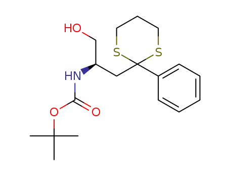 2-(tert-butyloxycarbonylamino)-3-(2-phenyl-1,3-dithian-2-yl)propan-1-ol