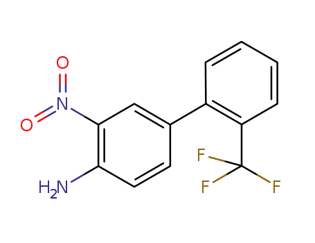 Molecular Structure of 1221349-90-1 (3-nitro-2'-(trifluoromethyl)-[1,1'-biphenyl]-4-amine)