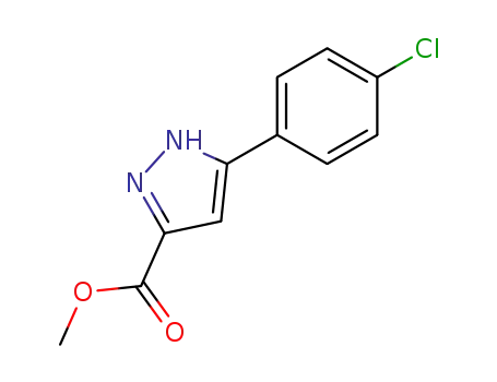 Molecular Structure of 79508-09-1 (3-carbomethoxy-5-(4-chlorophenyl)pyrazole)