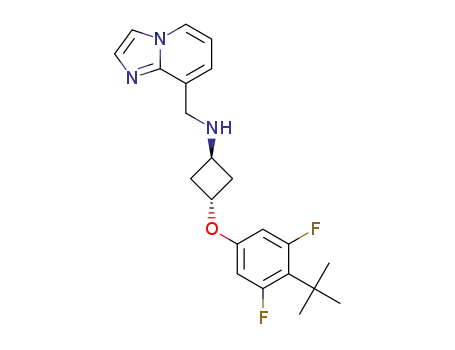 trans-3-{[4-(1,1-dimethylethyl)-3,5-difluorophenyl]oxy}-N-(imidazol[1,2-a]pyridin-8-ylmethyl)cyclobutanamine
