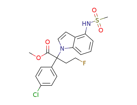 methyl 2-(4-chlorophenyl)-4-fluoro-2-(4-(methylsulfonamido)-1H-indol-1-yl)butanoate