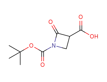 Molecular Structure of 1370018-27-1 (1-(tert-butoxycarbonyl)-2-oxoazetidine-3-carboxylic acid)