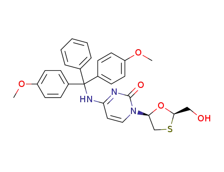 (-)-N<sup>(4)</sup>-(4,4'-dimethoxytrityl)-2',3'-dideoxy-3'-thiacytidine