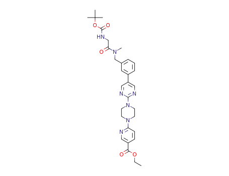 ethyl 6-(4-{5-[3-({[N-(tert-butoxycarbonyl)glycyl](methyl)amino}methyl)phenyl]pyrimidin-2-yl}piperazin-1-yl)nicotinate