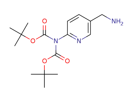 Molecular Structure of 1027511-51-8 (5-AMINOMETHYL-2-(N,N-DITERT-BUTOXYCARBONYLAMINO)PYRIDINE)