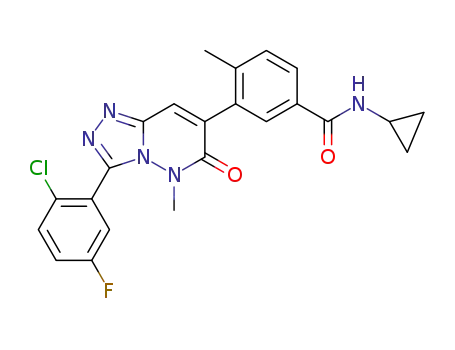 C<sub>23</sub>H<sub>19</sub>ClFN<sub>5</sub>O<sub>2</sub>