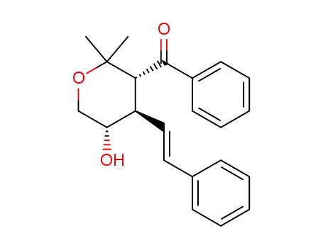 (E)-(3R,4R,5S)-(5-hydroxy-2,2-dimethyl-4-styryltetrahydropyran-3-yl)phenylmethanone