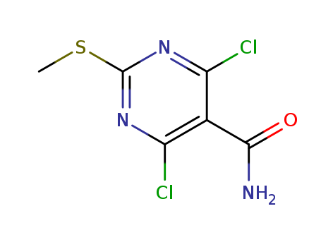 4,6-dichloro-2-(methylthio)pyrimidine-5-carboxamide