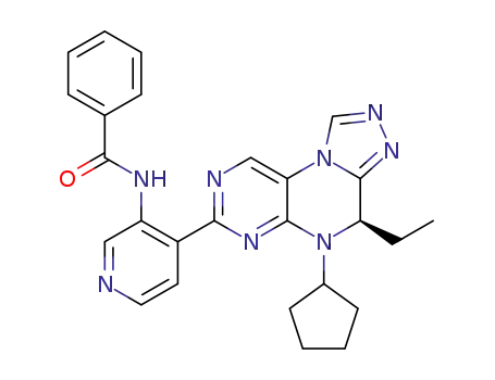 (R)-N-(4-(5-cyclopentyl-4-ethyl-4,5-dihydro-[1,2,4]triazolo[4,3-f]pteridin-7-yl)pyridin-3-yl)benzamide