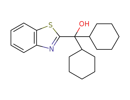Molecular Structure of 1401254-53-2 (1-(2-benzothiazolyl)-1,1-dicyclohexylmethanol)