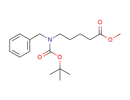 5-(benzyl(tert-butoxycarbonyl)amino)pentanoic acid methyl ester