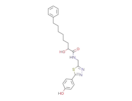 2-hydroxy-N-((5-(4-hydroxyphenyl)-1,3,4-thiadiazol-2-yl)methyl)-8-phenyloctanamide
