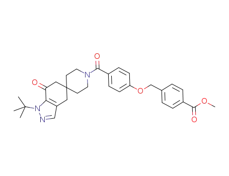 methyl 4-((4-(1-tert-butyl-7-oxo-1,4,6,7-tetrahydrospiro[indazole-5,4'-piperidine]-1'-ylcarbonyl)phenoxy)methyl)benzoate