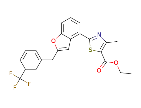 ethyl 4-methyl-2-[2-[3-(trifluoromethyl)benzyl]-1-benzofuran 4-yl]-1,3-thiazole-5-carboxylate