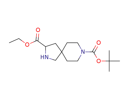 Molecular Structure of 203934-60-5 (2,8-Diaza-spiro[4.5]decane-3,8-dicarboxylic acid 8-tert-butyl ester 3-ethyl ester)