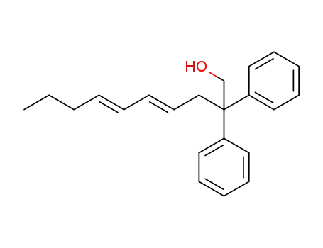 Molecular Structure of 1380544-67-1 ((4E,6E)-2,2-diphenyldeca-4,6-dien-1-ol)