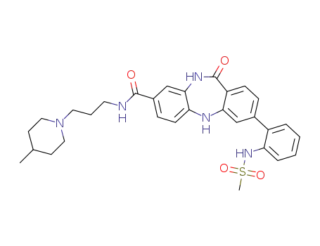 N-[3-(4-methylpiperidin-1-yl)propyl]-3-{2-[(methylsulfonyl)amino]phenyl}-11-oxo-10,11-dihydro-5H-dibenzo[b,e][1,4]diazepine-8-carboxamide