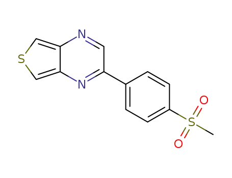 Molecular Structure of 1381779-55-0 (2-(4-(methylsulfonyl)phenyl)thieno[3,4-b]pyrazine)
