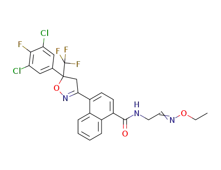 (E/Z)-4-(5-(3,5-dichloro-4-fluorophenyl)-5-(trifluoromethyl)-4,5-dihydroisoxazol-3-yl)-N-(2-(ethoxyimino)ethyl)-1-naphthamide