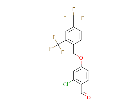 Molecular Structure of 1264753-63-0 (4-{[2,4-bis(trifluoromethyl)benzyl]oxy}-2-chlorobenzaldehyde)