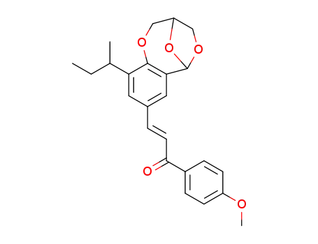 8-(3-(4-methoxyphenyl)-3-oxoprop-1-enyl),10-sec-butyl 3,4-dihydro-2H,6H-3,6-epoxy-benzo[1,5]dioxocine