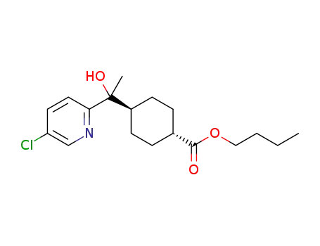 trans-butyl 4-(1-(5-chloropyridin-2-yl)-1-hydroxyethyl)cyclohexane-carboxylate