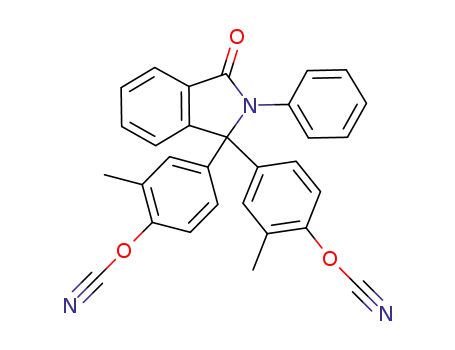 Molecular Structure of 1315322-07-6 (2-phenyl-3,3-bis(4-cyanato-3-methylphenyl)phthalimidine)