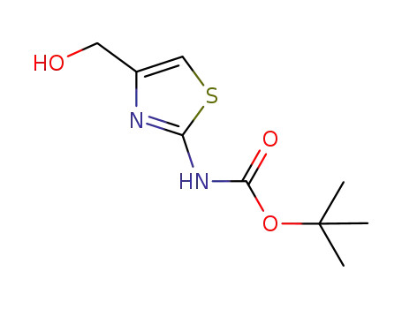 Molecular Structure of 494769-44-7 ((4-Hydroxymethylthiazol-2-yl)carbamic acid tert-butyl ester)
