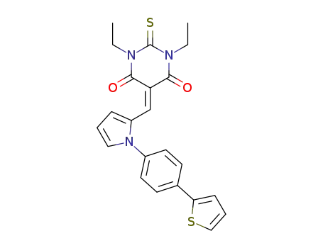 1,3-diethyl-dihydro-5-(((1-(4-thiophen-2-yl)phenyl)-1H-pyrrol-2-yl)methylene)-2-thioxopyrimidine-4,6(1H,5H)-dione