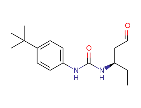 Molecular Structure of 1381761-81-4 ((R)-1-(4-(tert-butyl)phenyl)-3-(1-oxopentan-3-yl)urea)